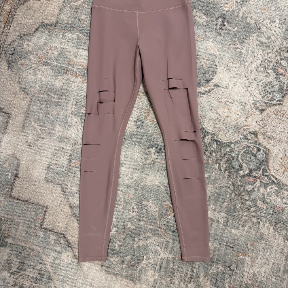 ALO Yoga Mauve High-Waist Slit Leggings